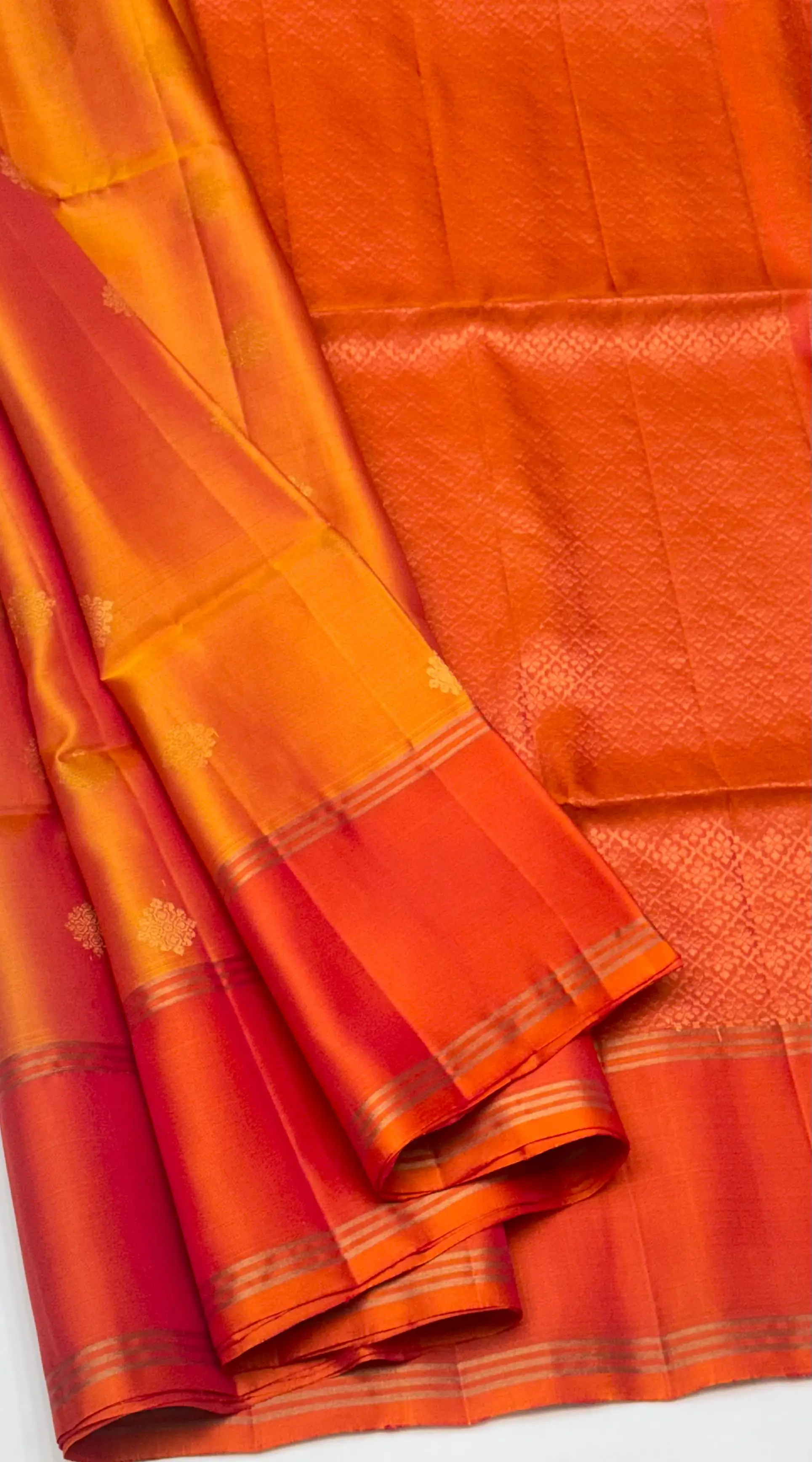 Floral Butta Brocade Border Rich Pallu Kanchipuram Silk Saree